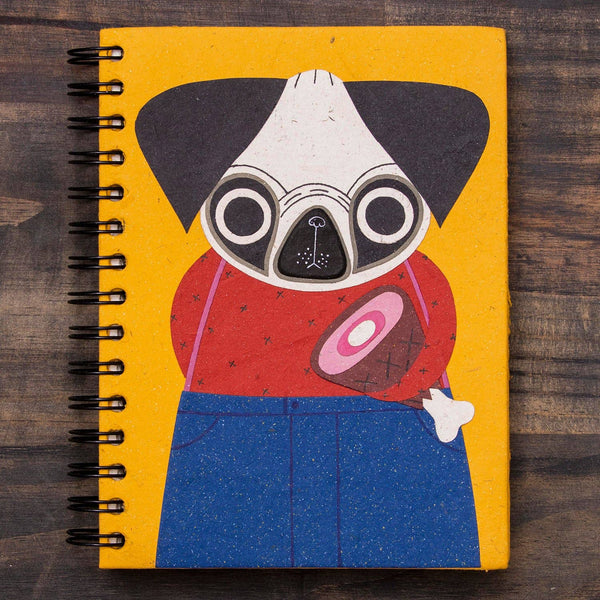Large Notebook Pugsley the Pug