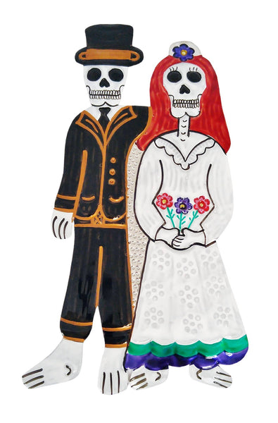 Tin Day of the Dead Bride and Groom