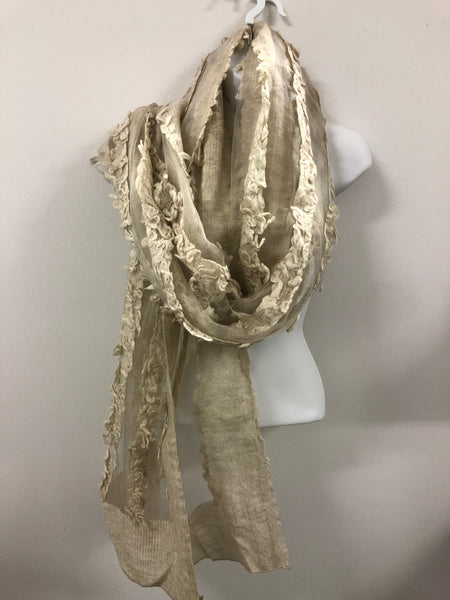 Wool & Cotton with Viscose Scarf