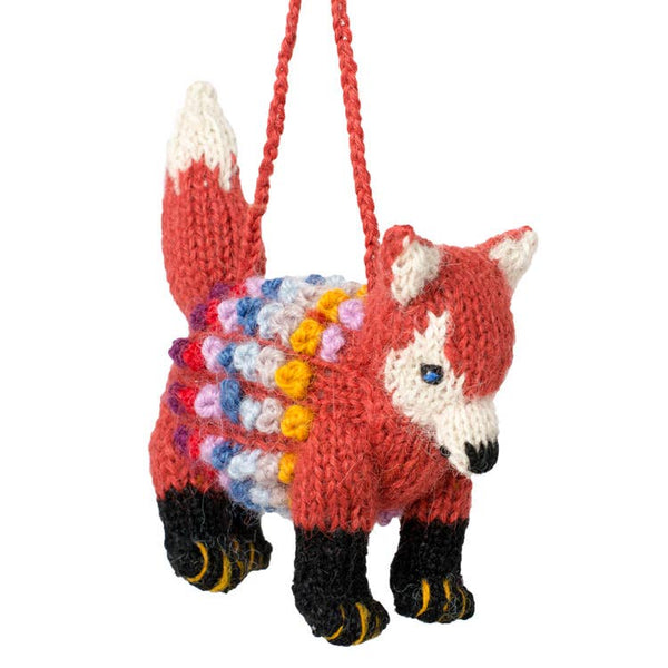 Fox  - Alpaca Knitted Ornament