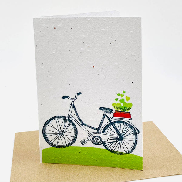 Growing Paper greeting card - Bicycle