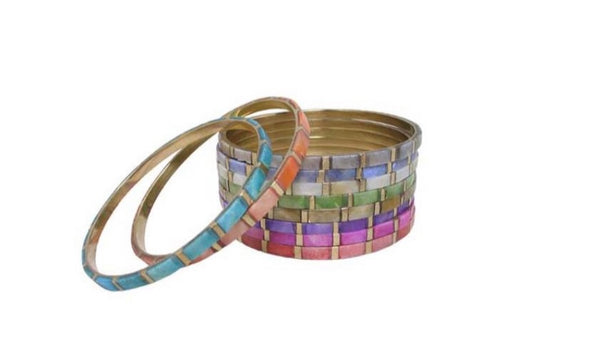 Mother of Pearl & Brass Bangle