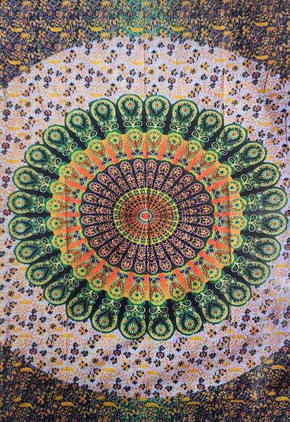 Floral Mandala Tapestry