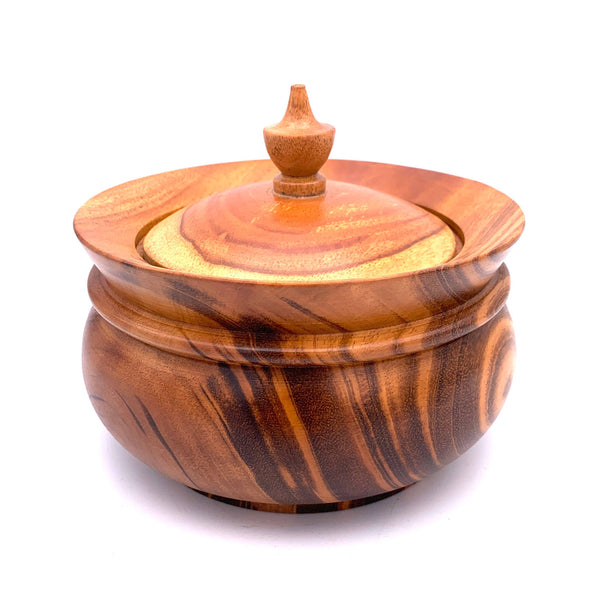 Tropical Hardwood Small Lidded Bowl