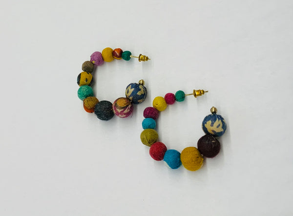 Kantha Conch Hoops