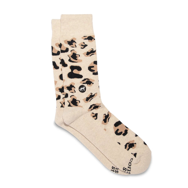 Socks That Protect Cheetas- black spots/ Medium