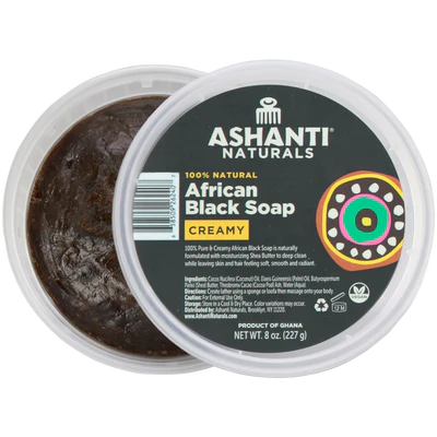 Creamy African Black Soap 8oz