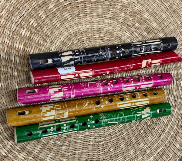 Small Colored Bamboo Flute