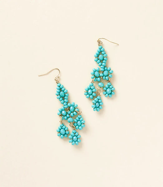 Jatasya Beaded Dangle Earrings with Turquoise Beads