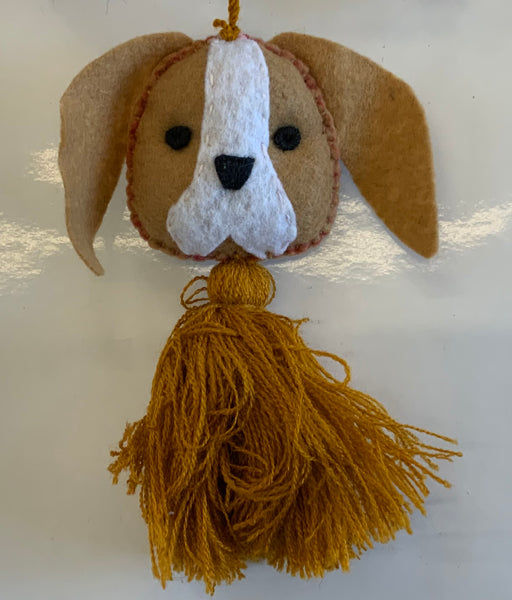 Dog Ornament with Tassel