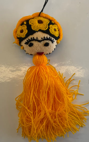 Frida Kahlo Ornament with Tassel