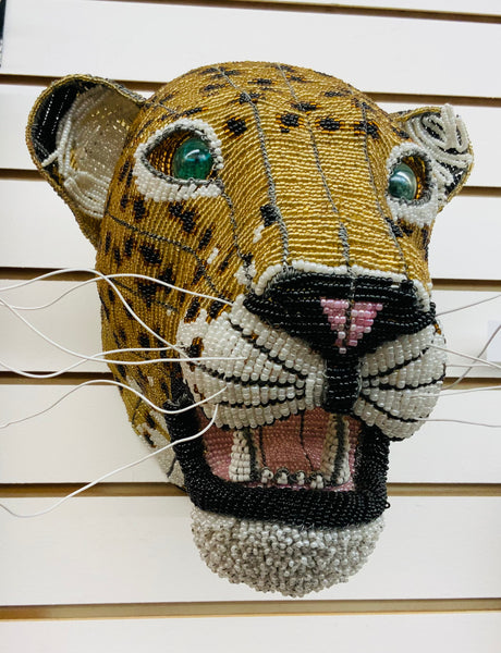 Beaded Leopard Head