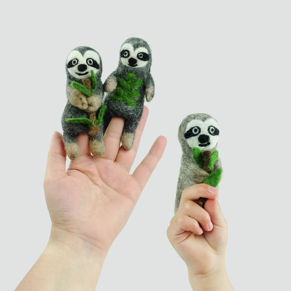 Felt Finger Puppet  - Sloth