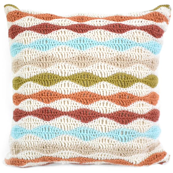 Cushion Cover Crochet 18" | Wave Warm