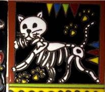 Skeleton Cat With Fish
