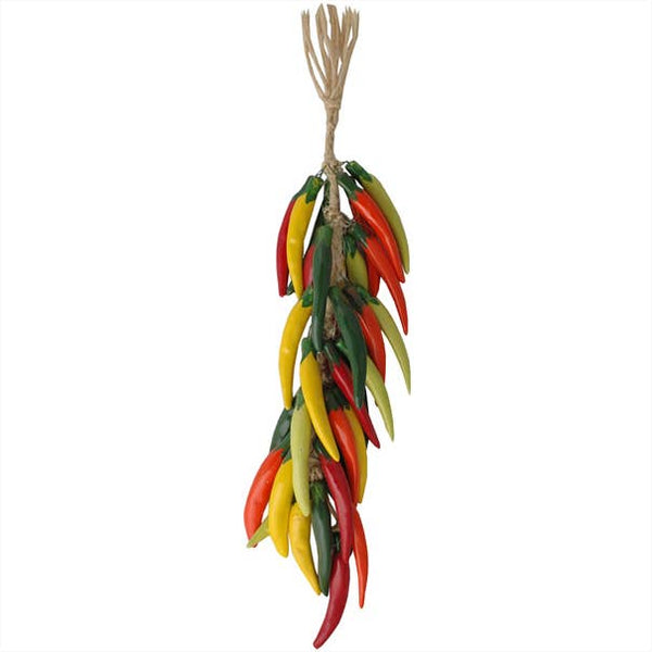 Pepper Ristra Ceramic 18" Multicolor Strand Cayenne Chilies