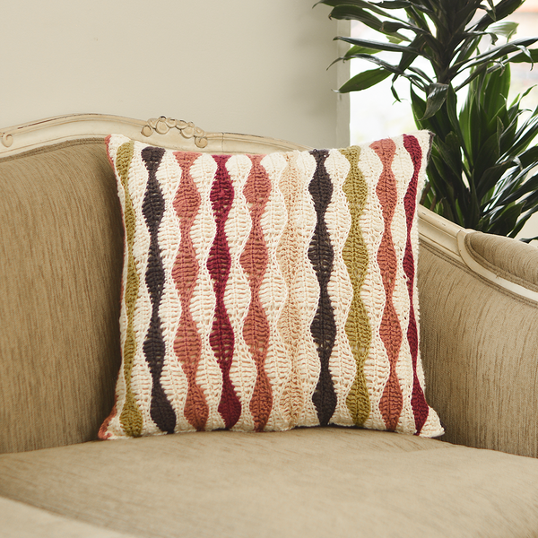 Cushion Cover Crocheted | Wave Retro