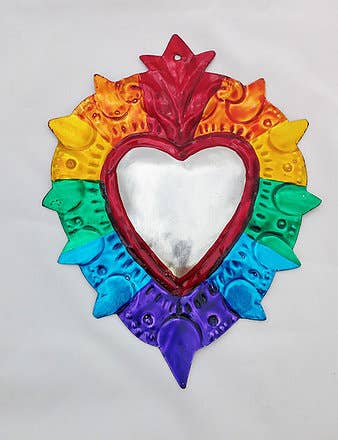 Tin Rainbow Heart