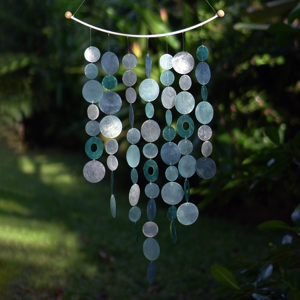 Blue Inverted Arch Capiz Chime