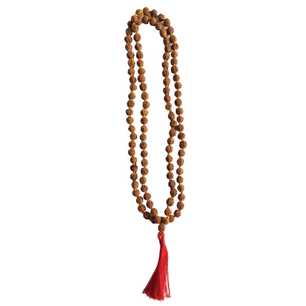 Rudraksha Mala Beads Knot Necklace