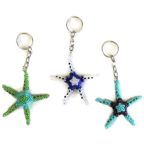 Beaded Starfish Key Chain