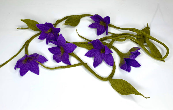 Flower Garland/ Scarf - Purple