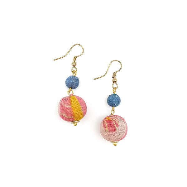 Aasha Small and Large Round Beads Earrings