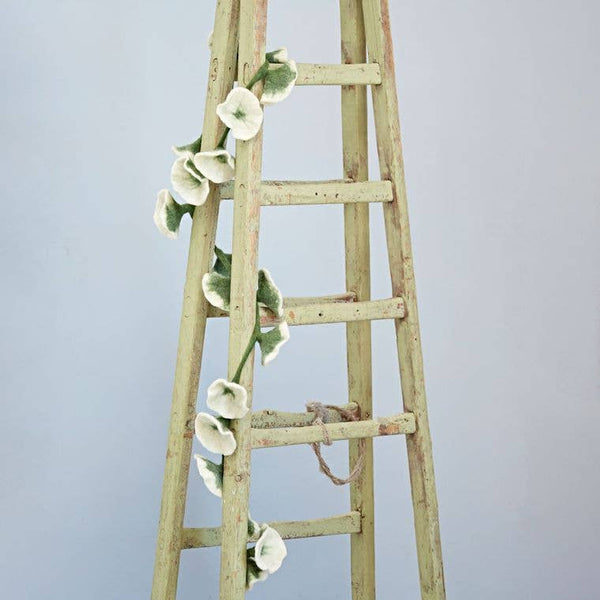 White Felt Flower Garland