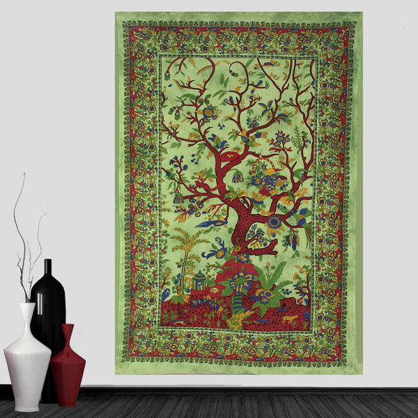 Tree Of Life Tapestry - Green