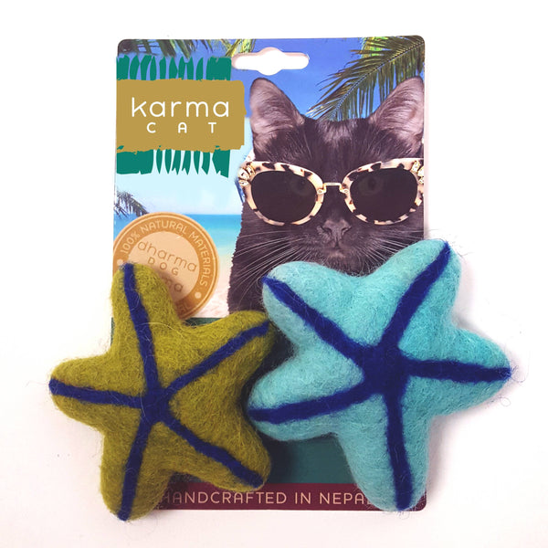 Starfish Wool Cat Toy - Pack of 2