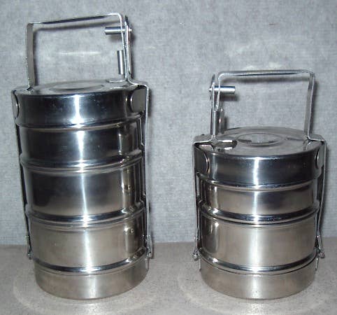 Metal Stainless Steel Lunch Box 3 Tier Tiffin Box