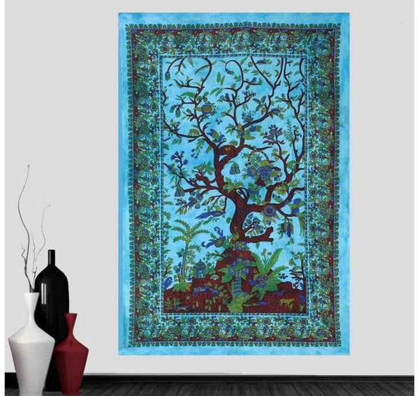 Tree Of Life Tapestry - Teal
