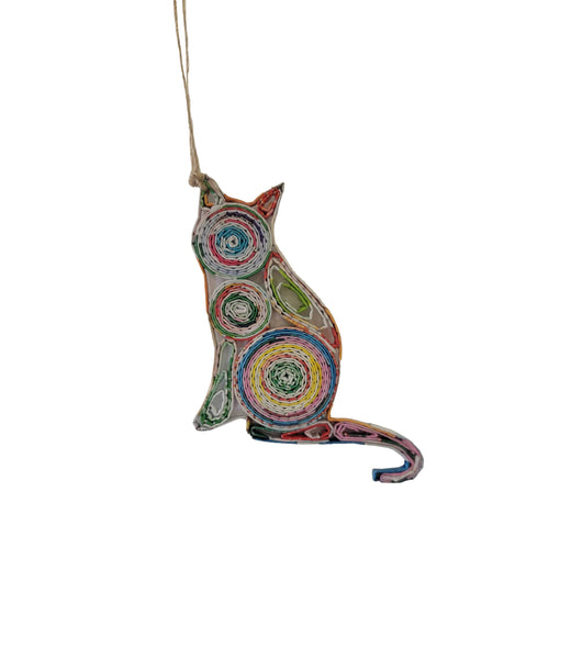 Cat Ornament - Recycled Paper