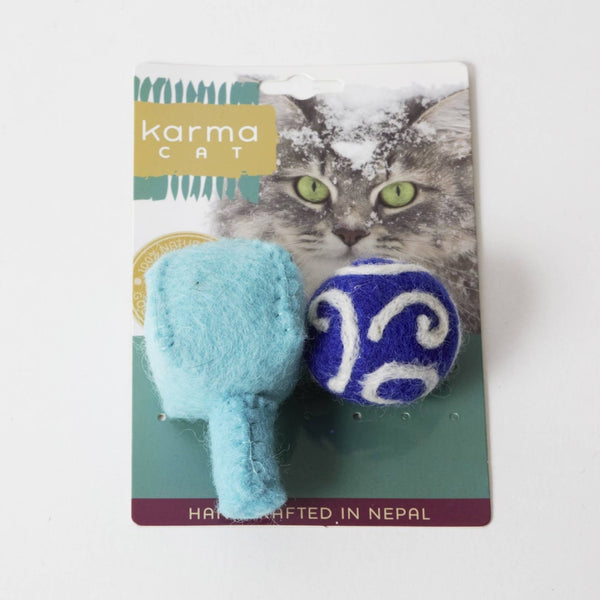 Hanukkah Wool Cat Toy - Pack of 2