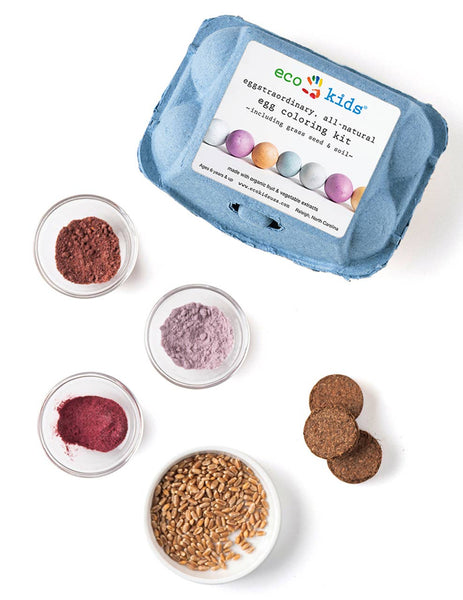 All Natural Egg Coloring Kit with Grass Seed