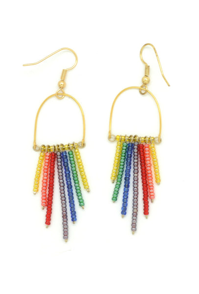 Rainbow Horseshoe Earrings