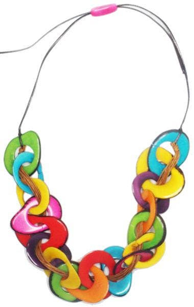 Multi Ring Tagua Fashion Necklace