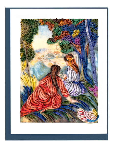 Artist Series - Quilled In the Meadow, Renoir Greeting Card