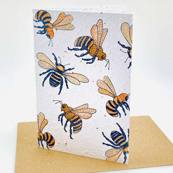 Growing Paper greeting card - Pollinators