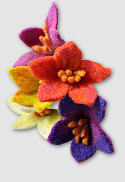 Felted Crocus Flower