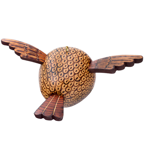 Flying Owl Gourd Ornament