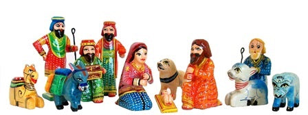Folk Art 12 Piece Nativity Set