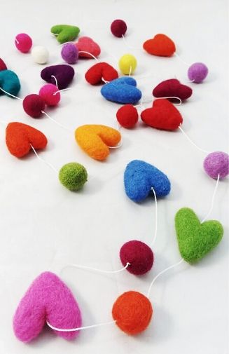 Felt Heart Garland