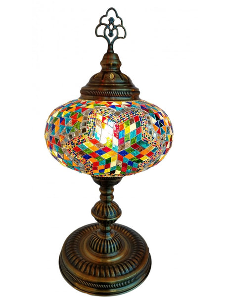 Mosaic 9" Globe Table Lamp