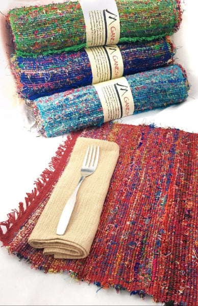 Recycled Silk Placemats Set of 6