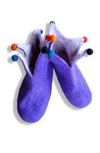 Felt Jester Slippers